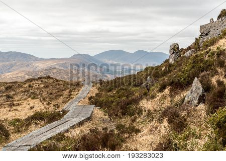 Boardwalk on Torc Mountain in Killarney National Park