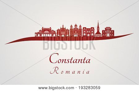 Constanta Skyline In Red