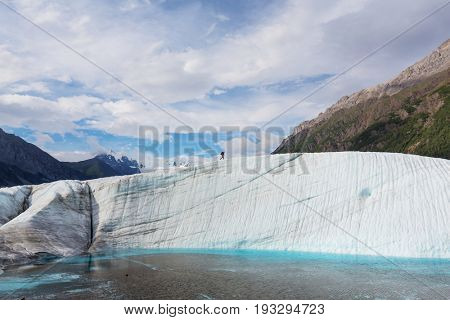 Hike in  Alaska at summertime