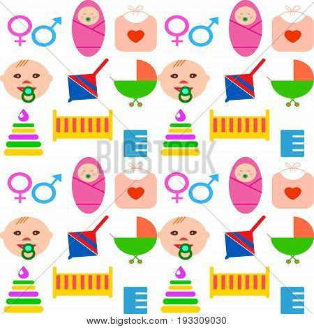 Perfect detailed baby icons made in vector