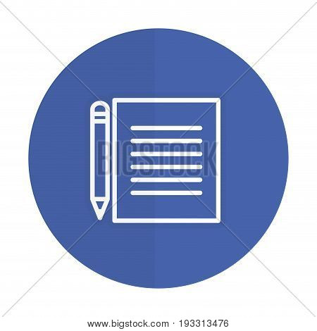 document with pencil isolated iconvector illustration design