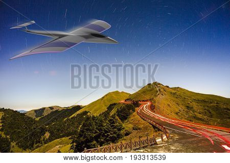 Private Jet Plane In The Sky With Nice Background