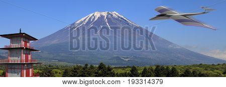 Private Jet Plane In The Sky With Nice Background