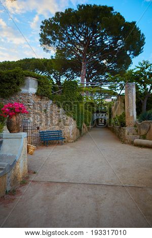 Villa Cimbrone in Ravello Amalfi Coast Italy.