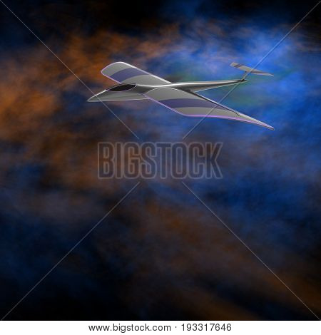 Private Jet Plane In The Sky With Nice Background