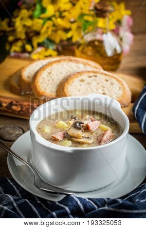 The Sour Soup Made Of Rye Flour.