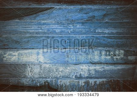 Blue wooden abstract texture. Blue vintage wood background. Abstract texture and background for designers. Macro view of blue wood in vintage style. Blue wood background.