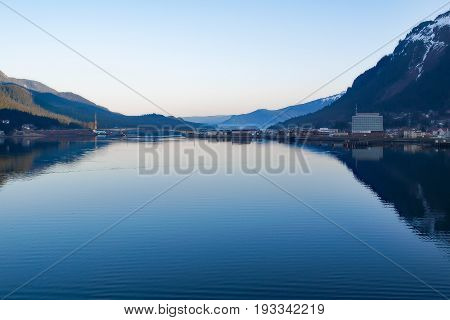 Calm morning sea at Alaska's Inside Passage
