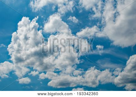 Cloudy blue skies taken in North Carolina