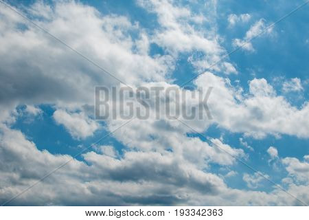 Cloudy blue skies taken in North Carolina