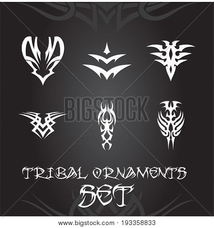 Tribal ornaments set for tattoo or deisngs