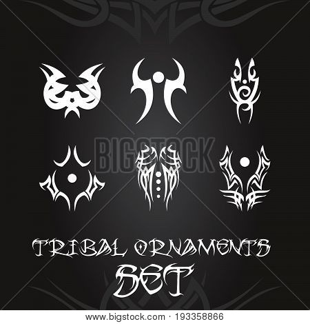 Tribal Ornaments And Tattoo Set 13.eps