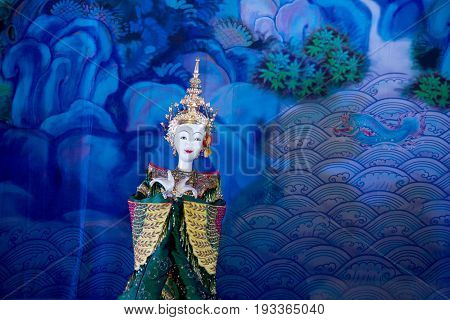 Hun Krabok Thai Puppet Traditional Culture Performance Show.