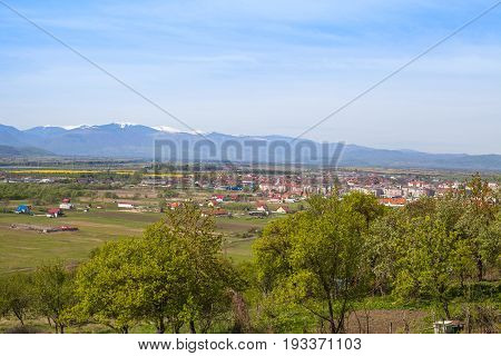 Landscape of the Retezat mountains on Transilvania Romania