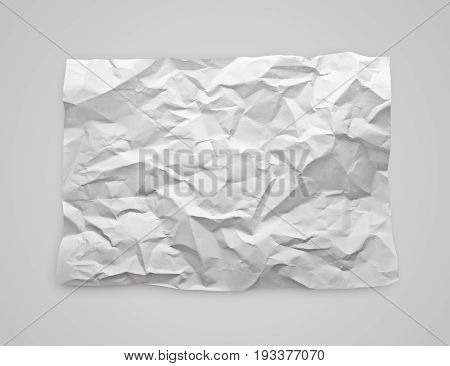 Crumpled Paper On Gray