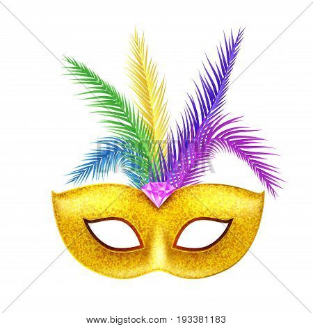 Masquerade Carnival Mask decoration. Costume design for festival. Carnival party.