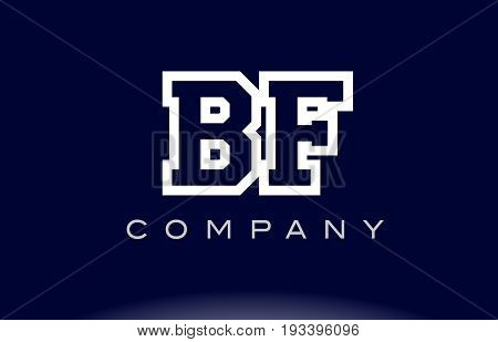 Bf B F  Alphabet Letter Logo Icon Company