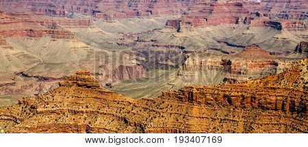 Grand Canyon  south rim  breathtaking overlook during sunset