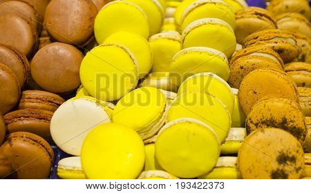 Circular Cake Macaron Or Macaroon
