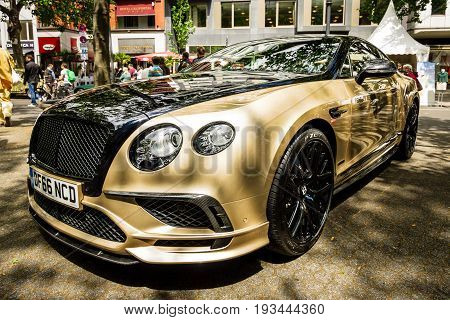 BERLIN - JUNE 17 2017: Personal luxury car Bentley Continental Supersports 2017. Classic Days Berlin 2017.