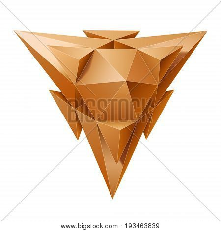 Vector complex geometric shape based on tetrahedron
