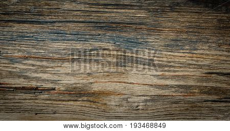 Old rustick Wood Texture for background, dark brown wooden board
