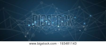 Neural Network Concept. Connected Cells With Links. High Technology Process. Abstract Background