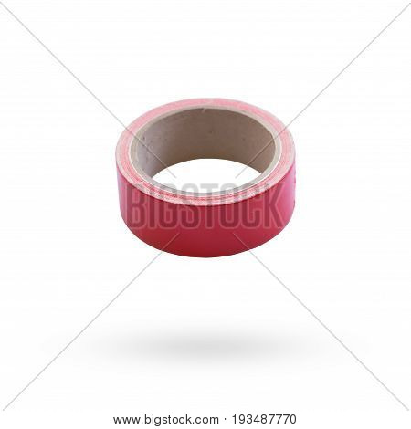 adhesive tape red isolated on white background