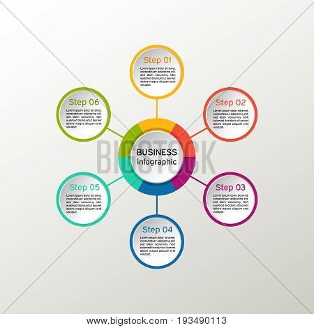 Vector Circle Infographic. Business Diagrams, Presentations And Charts. Background.