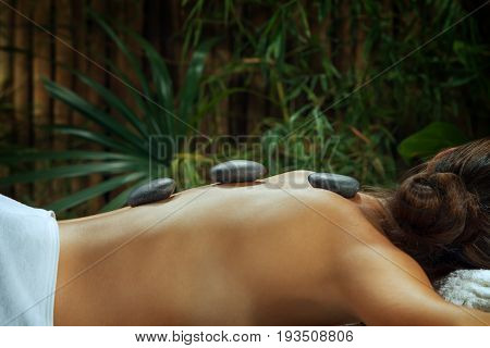 portrait of young beautiful woman  in spa environment