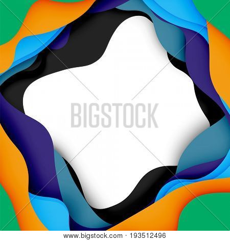 3d abstract background with cut shapes, business presentation, flyer template