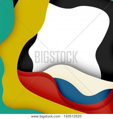 3d abstract background with cut shapes, business presentation, flyer template