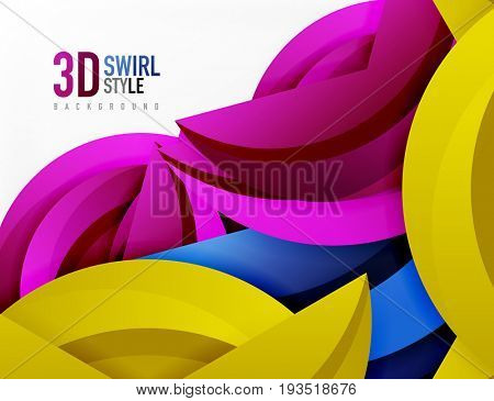 3D wave lines design. Dynamic effect abstract Illustration, modern pattern template