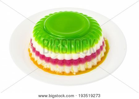 Easy low-calorie desser: fruit and berry jelly. Studio Photo