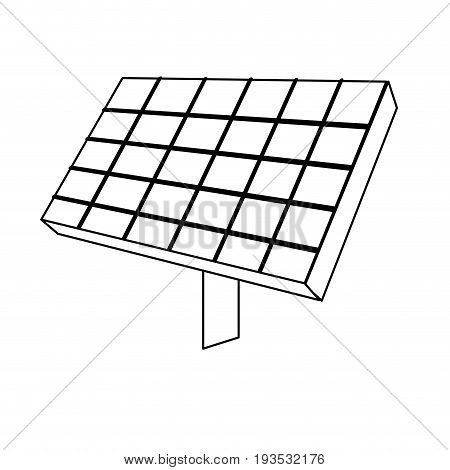 line solar energy element to ecologycal care vector illustration