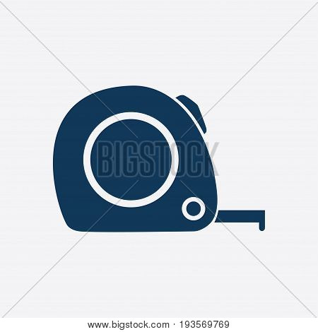 Tape measure icon. Roulette construction  symbol. Dimensions and measurements. Create a cutting card.