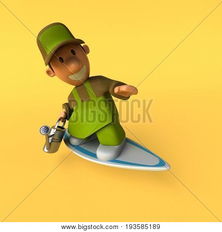 Gardener - 3D Illustration