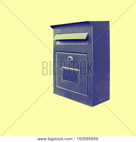 blackmailbox hanging on the walll in vintage tone
