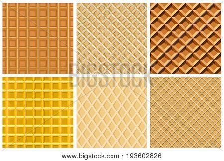 Seamless pattern with waffel texture. Cartoon texture