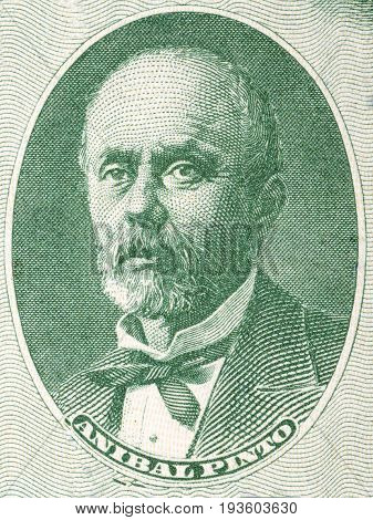 Anibal Pinto portrait from Chilean money - pesos