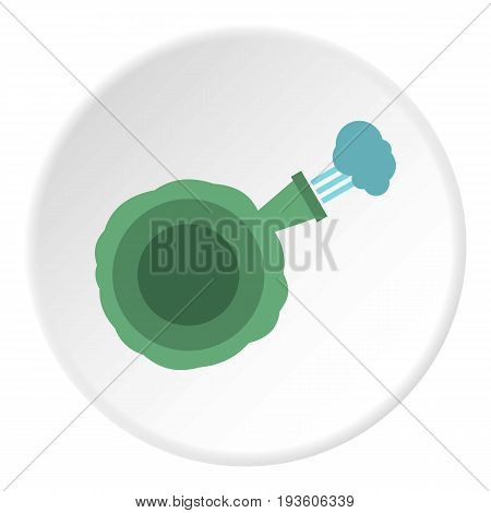 Whoopee cushion icon in flat circle isolated vector illustration for web