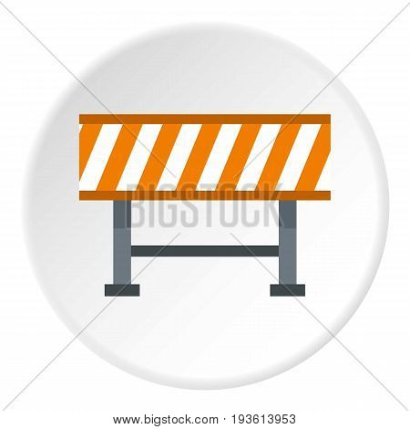 Prohibitory road sign icon in flat circle isolated vector illustration for web