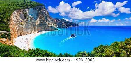 Most beautiful beaches of Greece series - Porto Katsiki in Lefkada. Ionian islands