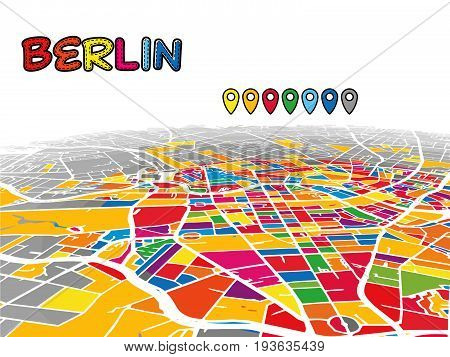 Berlin, Germany, Downtown 3D Vector Map