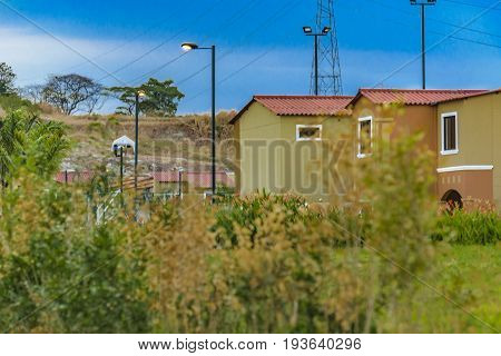 Outskirt condominium houses at Guayaquil city, Ecuador