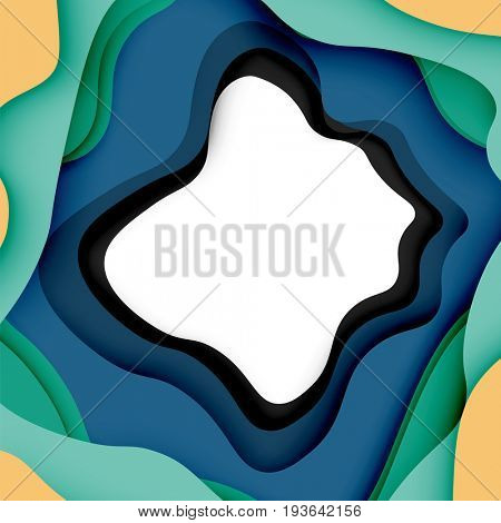 3d abstract background with cut shapes, business presentation, flyer template