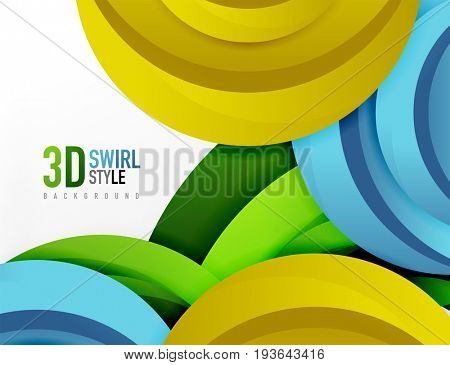 3D wave lines design. Dynamic effect abstract Illustration, modern pattern template