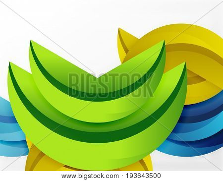 3D wave lines design. Dynamic effect abstract Illustration, modern pattern template