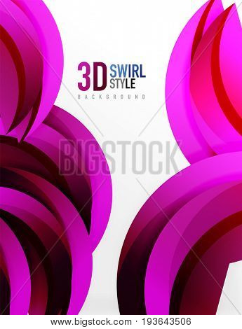 3D wave lines design. Dynamic effect abstract Illustration, modern pattern template