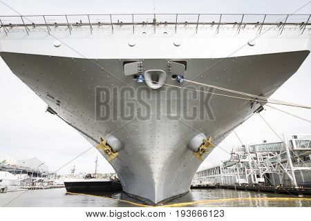 USS Kearsarge (LHD 3) Wasp-class amphibious assault ship docked at Pier 88S. Fleet Week NEW YORK MAY 25 2017.